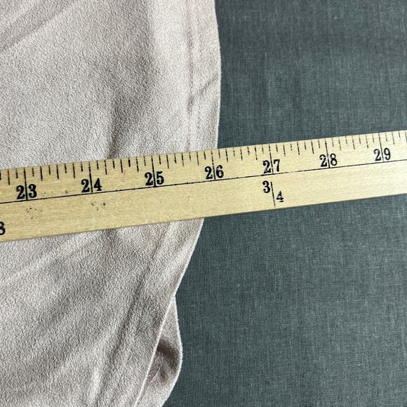 Chico's Shirt Women Size 2 US Large Pink Microsuede Long Sleeve Button Casual - Picture 8 of 9